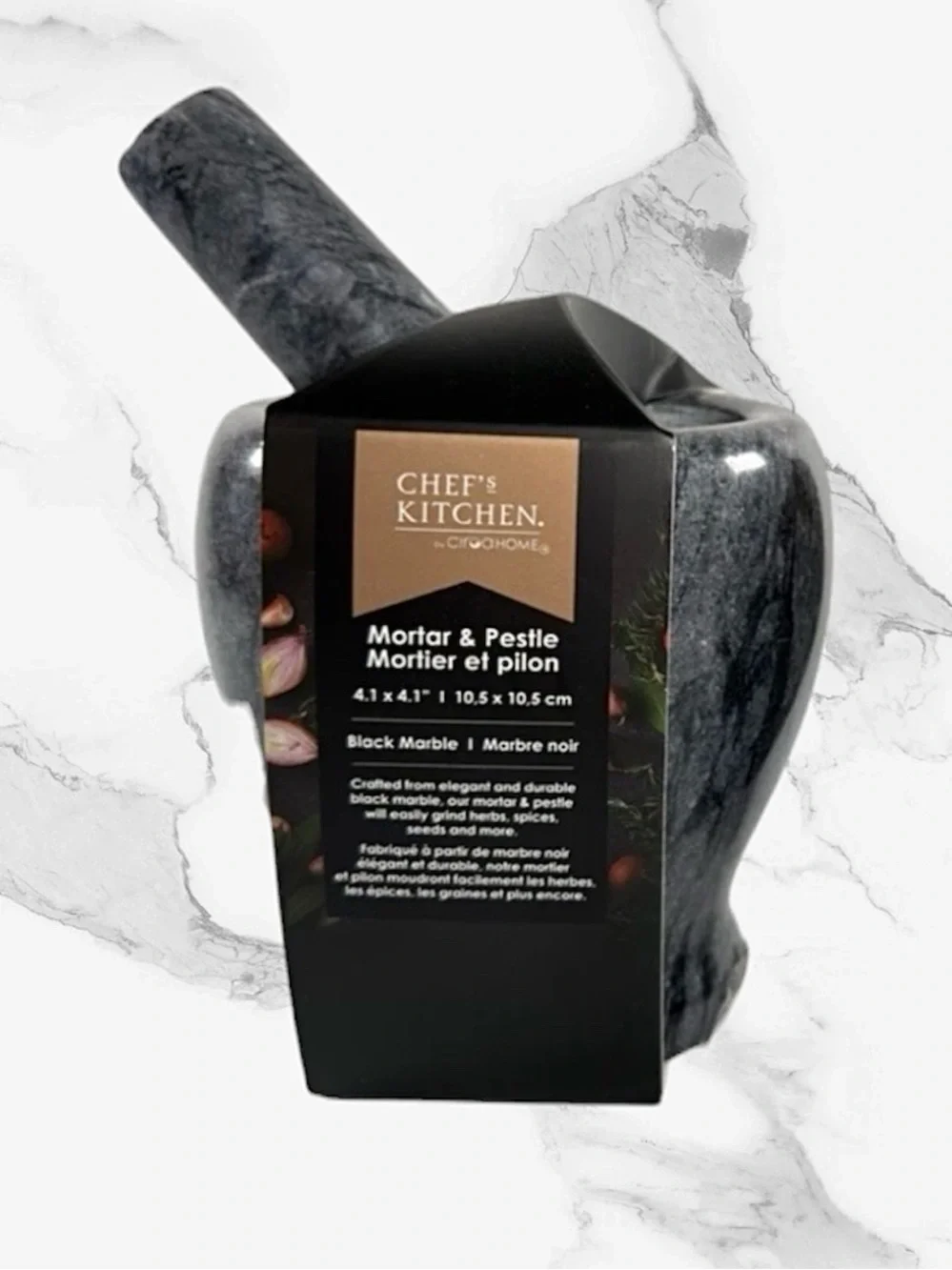 Ciroa Home Marble Mortar & Pestle - Black